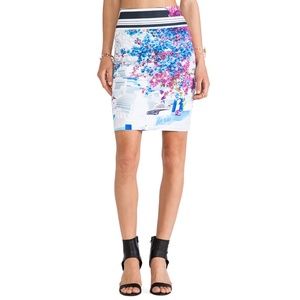Clover Canyon Santorini Stripe Neoprene Skirt